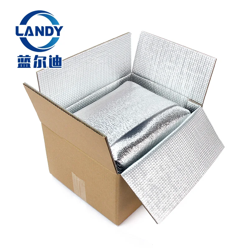 Thermal Packaging Cardboard Boxes Insulated Grocery Box With Aluminium ...