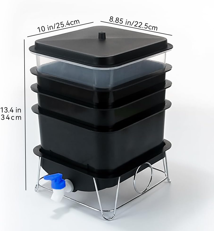Factory Direct Sales 4 Tray Worm Compost Bin With Comprehensive Garden Tool Set For Recycling