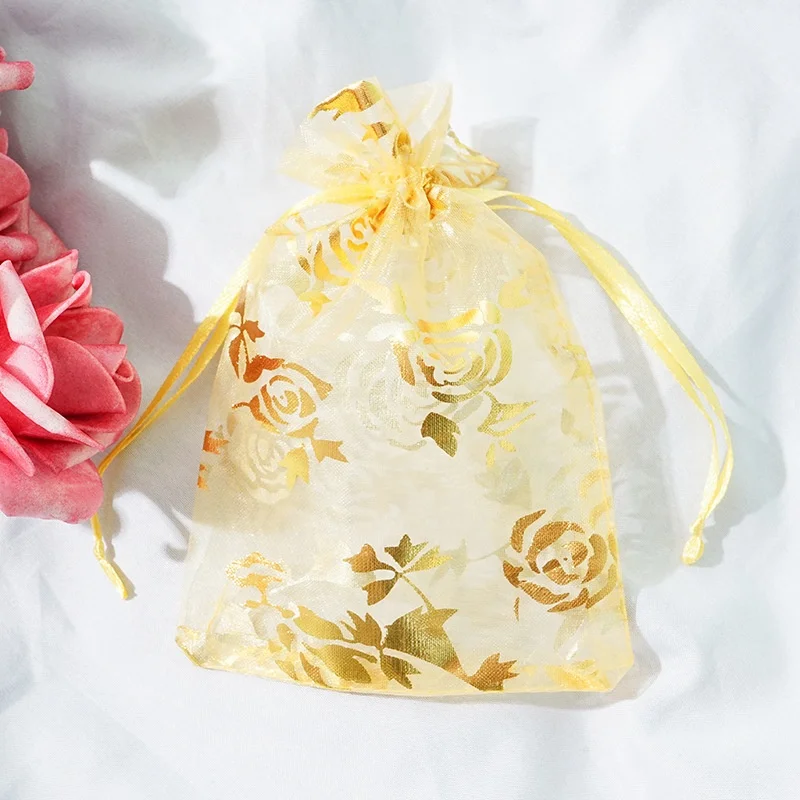 Customizable Logo Organza Jewelry Pouch Recyclable Organza Bag for Gifts and Accessories