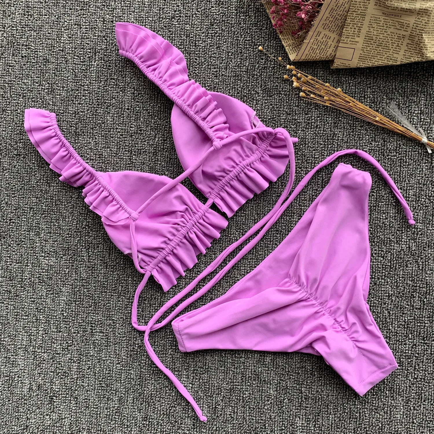 Dropshipping Women Sexy Bikini Swimwear Beachwear Mature Bathing Suit