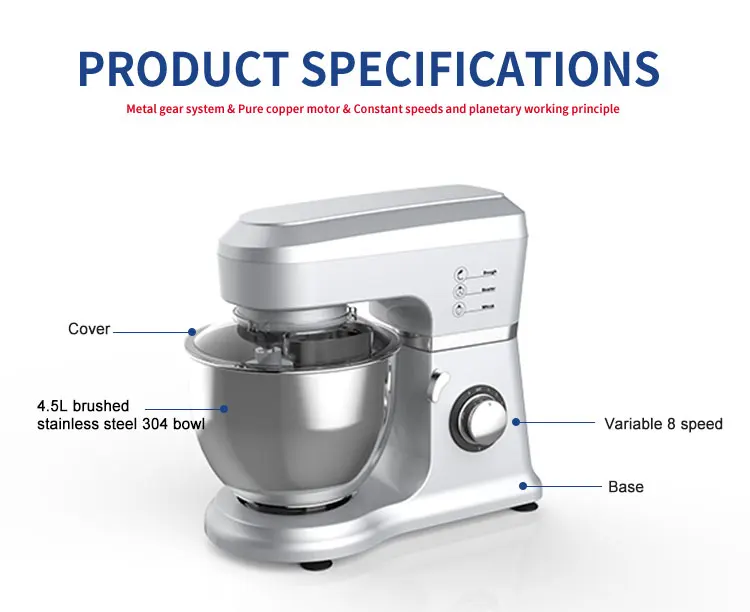 6.5l 230v 1000w Multifunction Automatic Stand Mixer Fm203 Electric ...