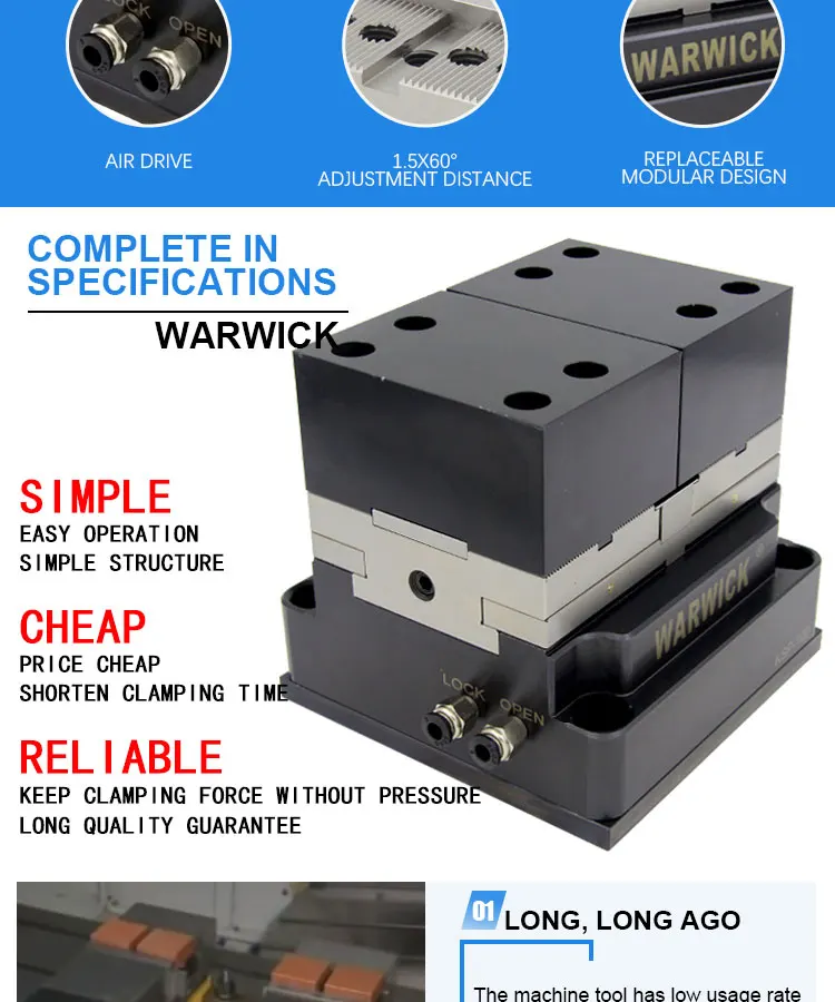 Warwick Ksp100 Pneumatic Concentric Vise Buy Pneumatic Concentric Double Lock