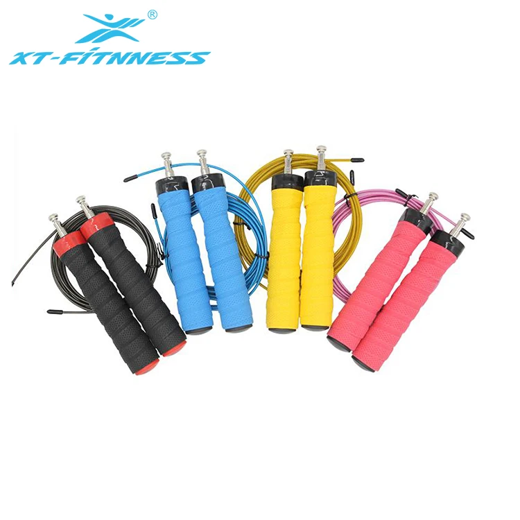 Professional Adjustable Steel Cable Pink Speed Strong Skipping Weighted