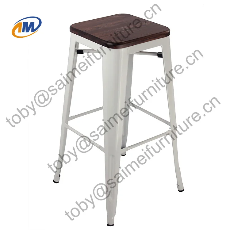 Fashion Vintage Industrial Metal Steel Bar Stools Extra Tall 30' In