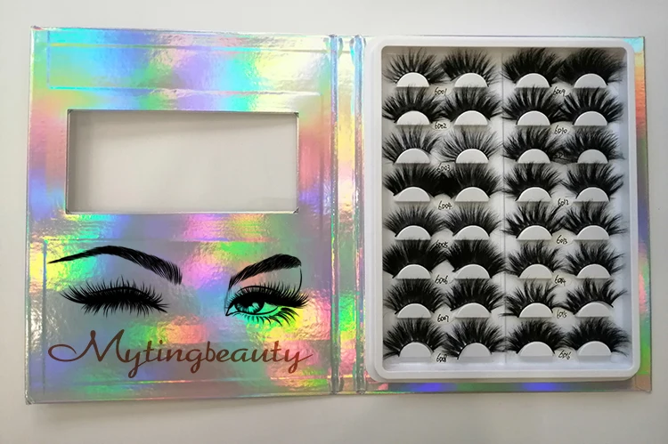 Muting Best Selling Wholesale Mink Lashes 16 Pair False Lash Book Custom Eyelash Book Packaging