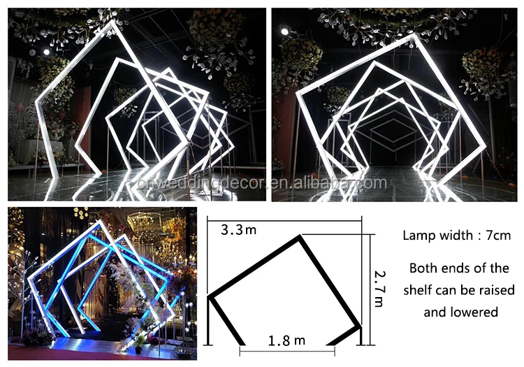 New Design Led Light Tunnel Wedding Backdrop Arch For Decoration - Buy ...