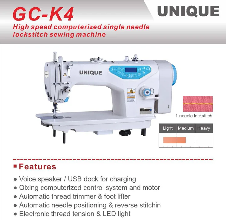 Gck4 Computerized Single Needle Lockstitch Jack A4 Sewing Machine