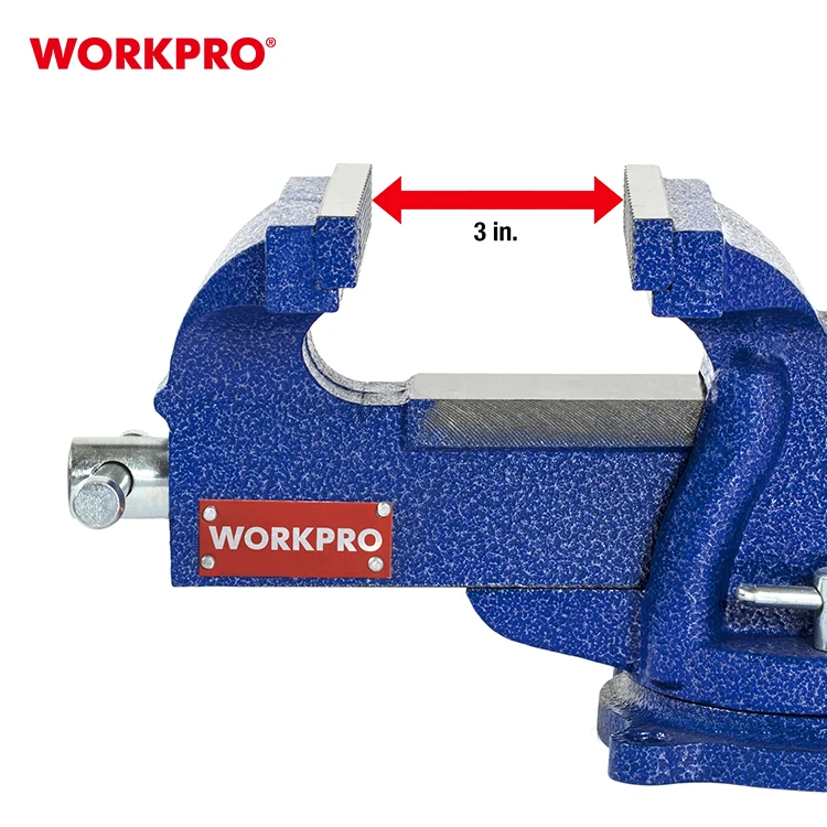 Workpro Heavyduty Bench Vise 8'' Double Swivel Rotating Vise