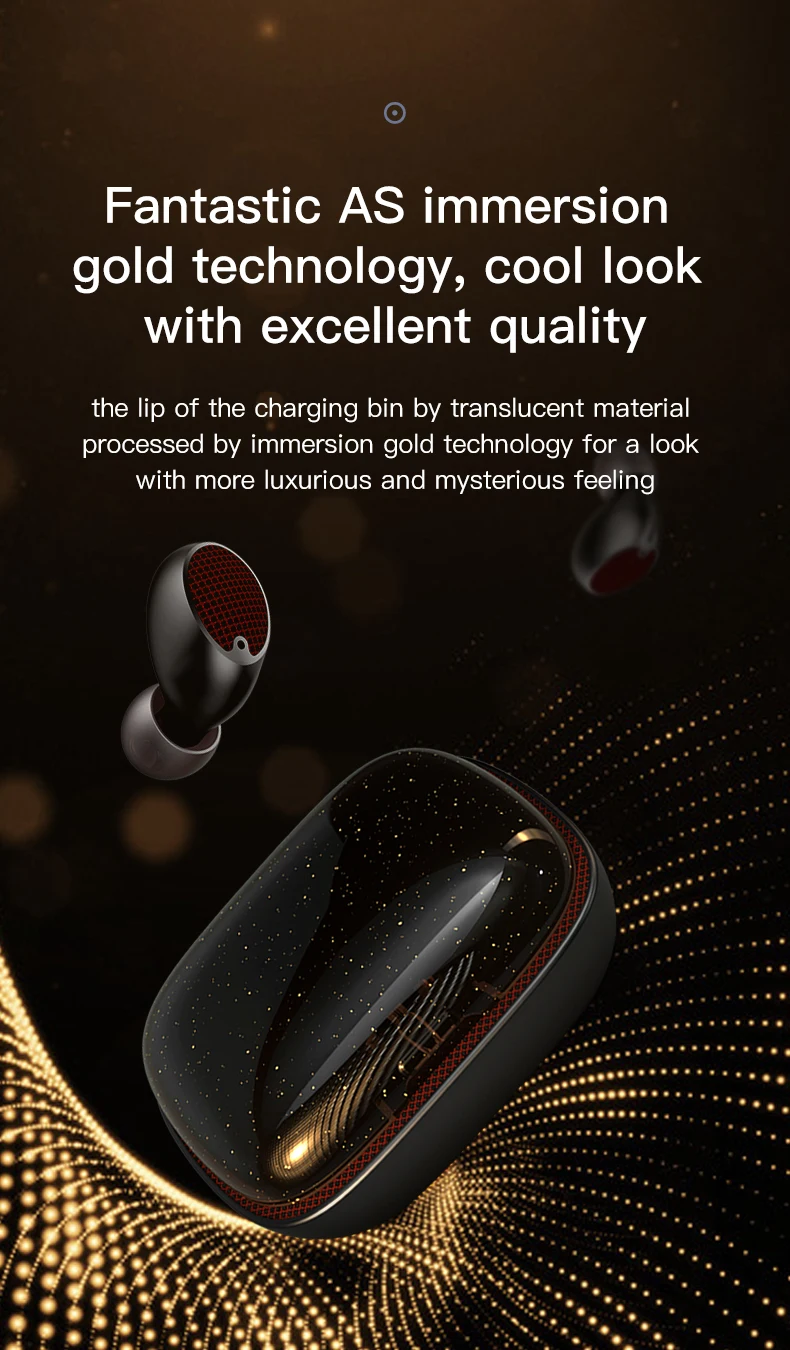 Good sound quality DSP noise reduction magnetic bluetooth earphone wireless earbuds with charge case led - ANKUX.COM