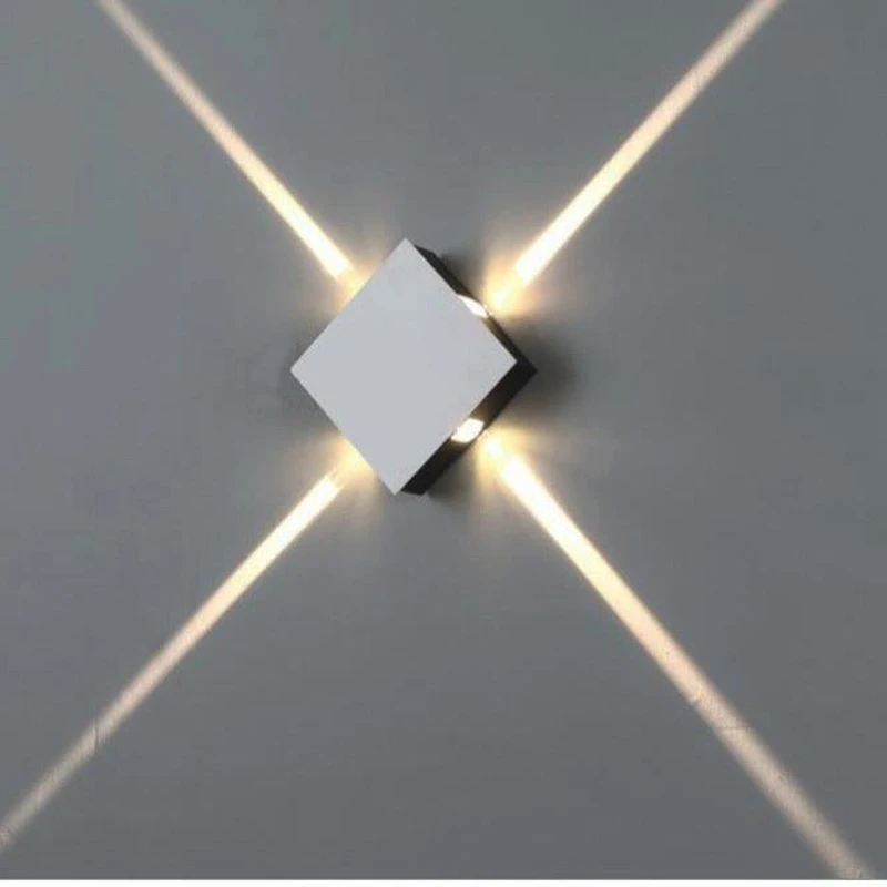 Creative Round Square Cross Star Light Modern LED Wall Light Indoor 4 Way Narrow Beam Wall Lights For Hotel KTV karaoke BAR