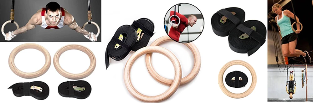 Wooden gymnastic ring