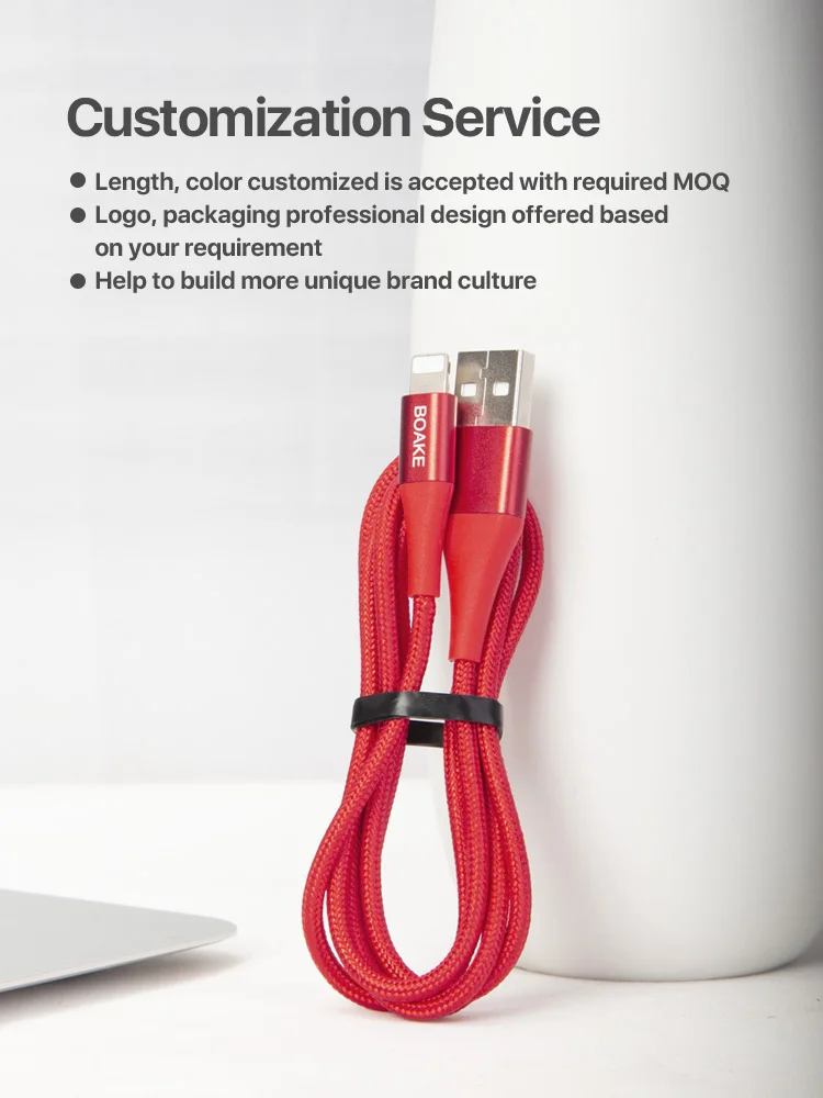 wholesale cell phone charger cable nylon braided usb cable cord 2.1a fast charging usb charging cable for iphone - ANKUX.COM