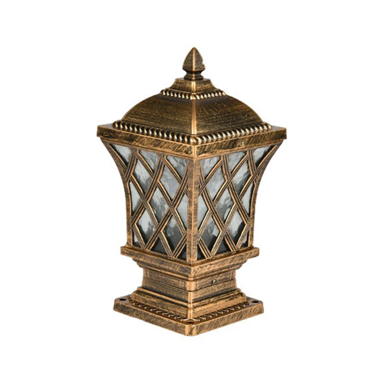 Best price antique style vintage decorative lighting for garden wall fixture glass aluminum outdoor post top light