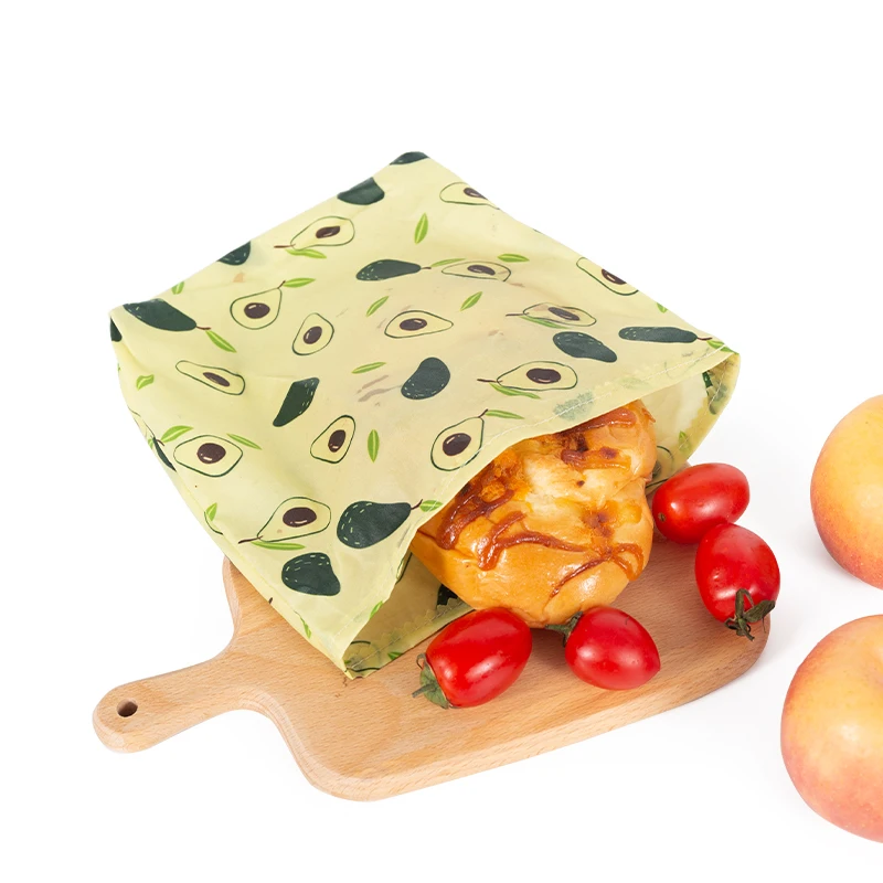 
customized reusable organic preservation bread sandwich pure beeswax food wrap bag 