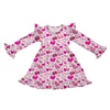 Long Flutter Sleeve Kids Dress Plus Size Clothing For Girls 0-12 Years USA Market Kids Clothes