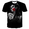Dark Fashion Gothic T Shirt Women Devil Skull Printed High Street Retro Cotton Graphic Tees Women Graphic T-Shirts Loose Tee