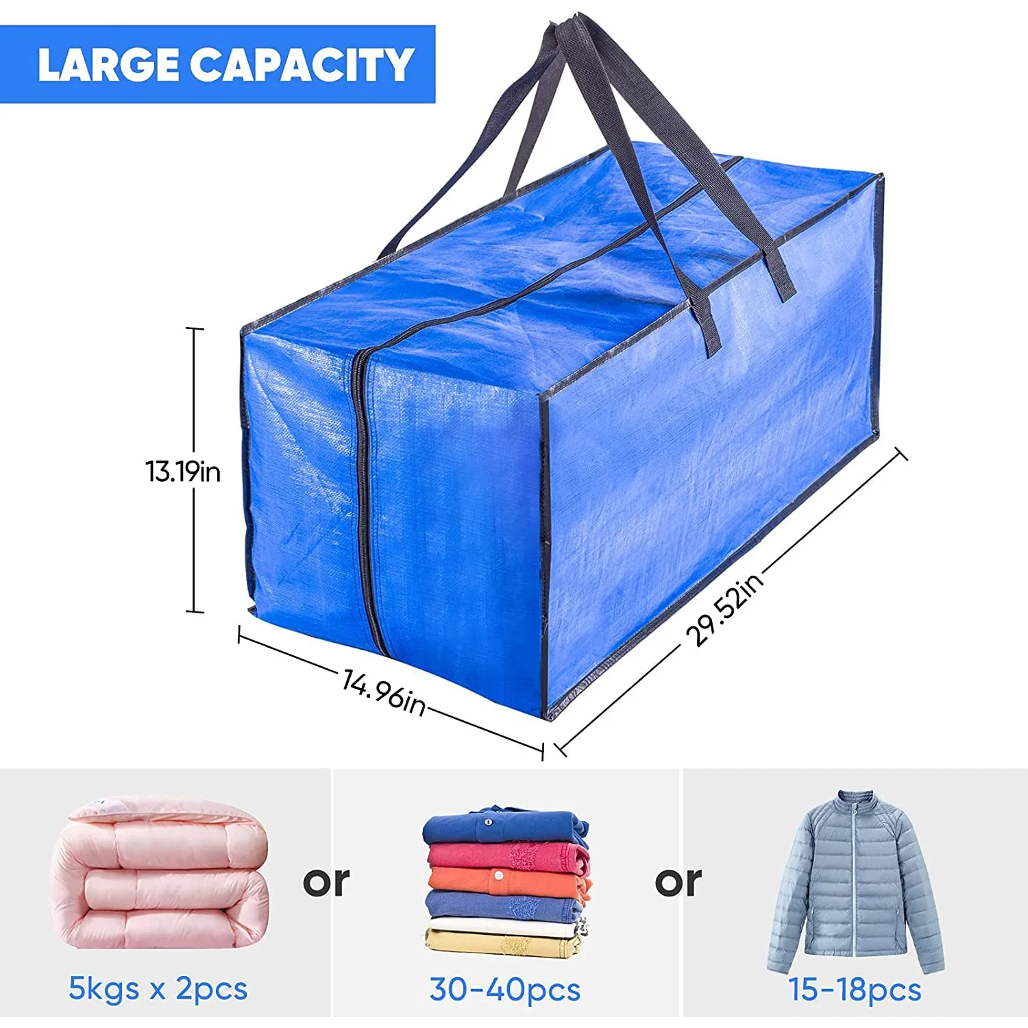 Promotional Heavy Duty Extra Large Storage Tote Pe Bag For Moving With