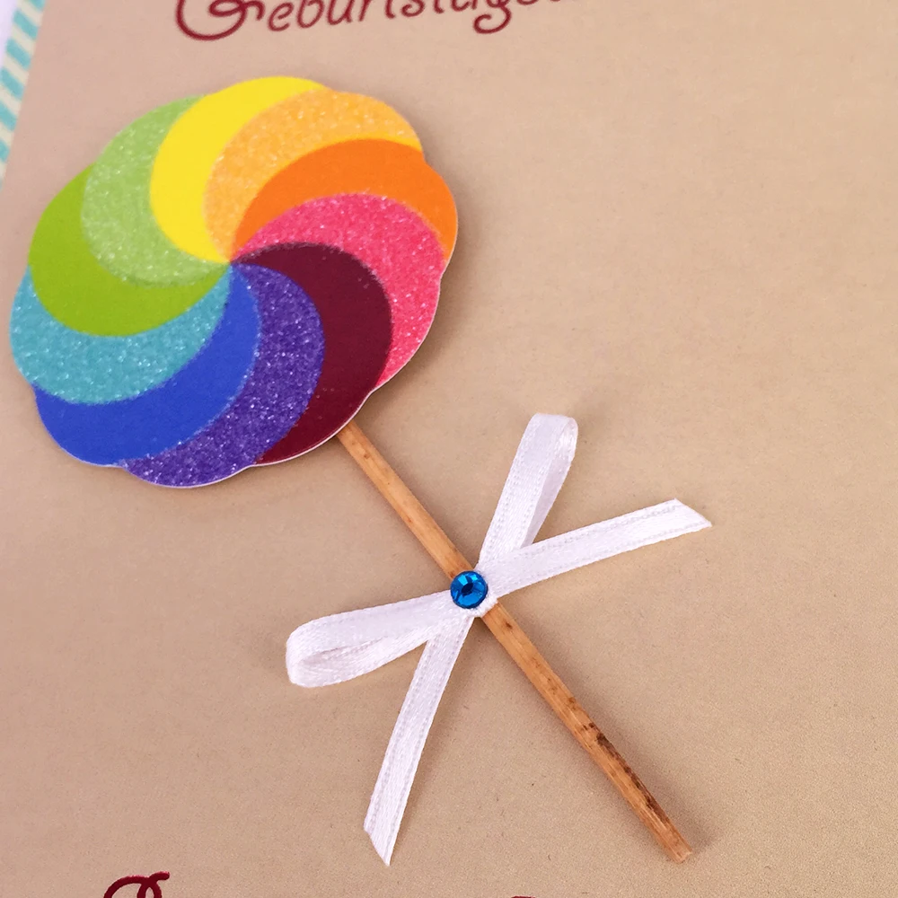 新来港儿童生日手工闪光卡