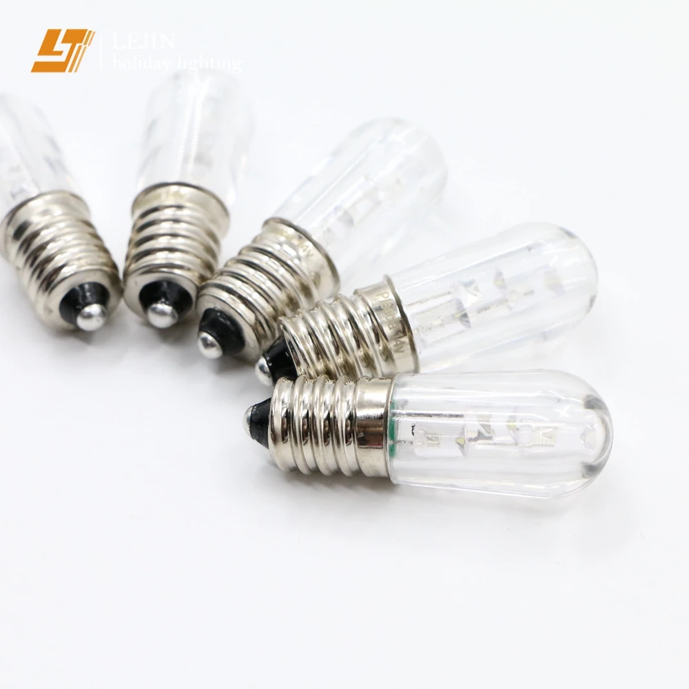 E14 led papaya bulbs 12V 3leds waterproof mini plastic E14 led light bulb for holiday decoration lights