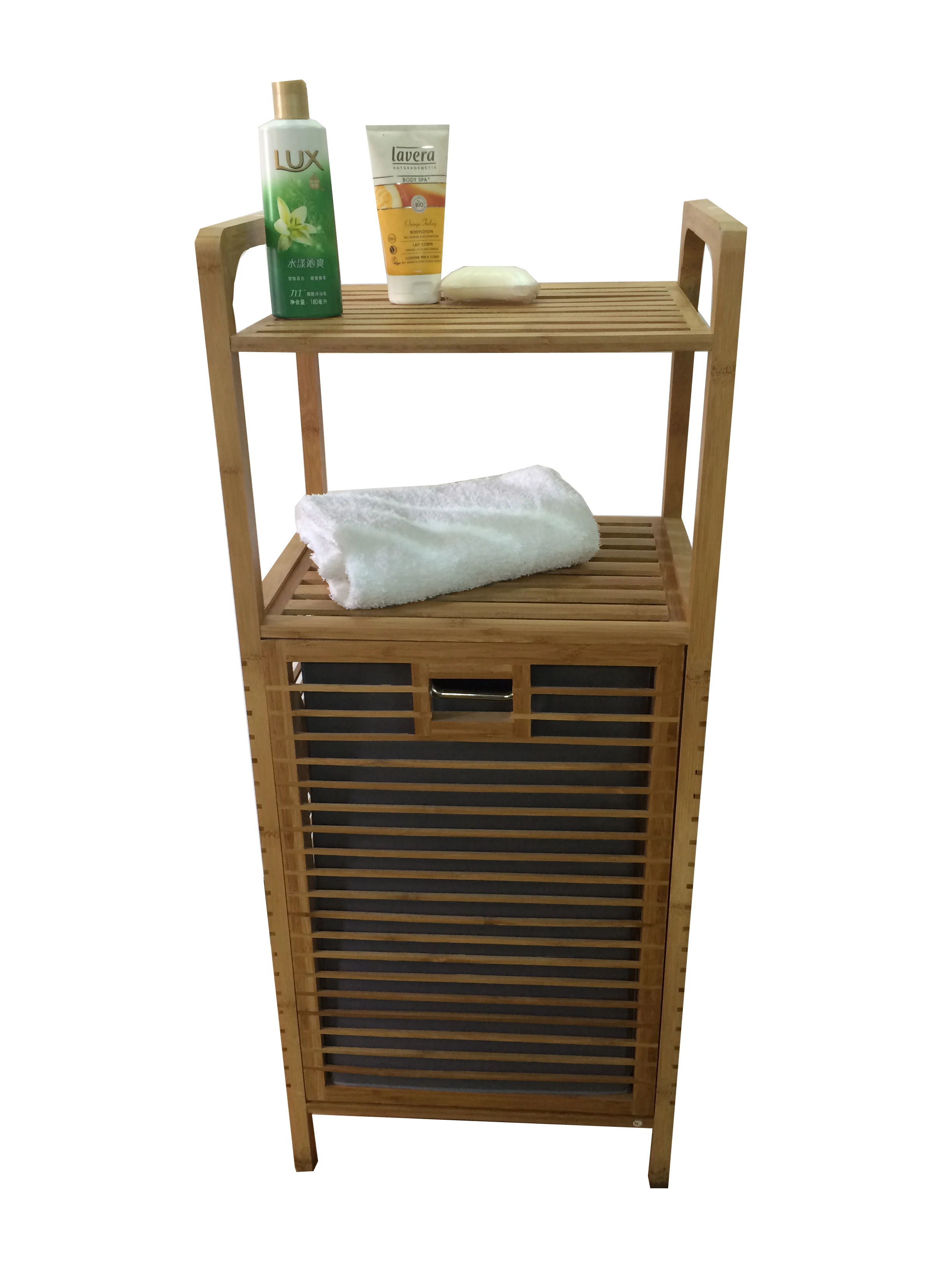 Natural Color Folding Bamboo Laundry Basket For Home Bamboo Organizer