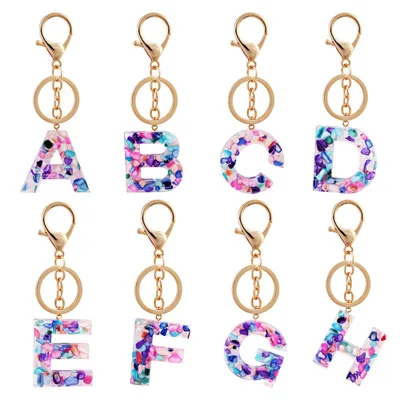 26 Letter Pendant Key Chain For Women Men Keychain A To Z Keyring Holder Gift