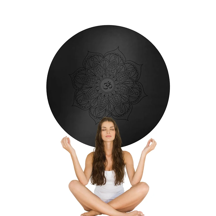 Meditation Non Slip Rubber Bottom Pu Circle Round Eco-friendly Yoga Mat