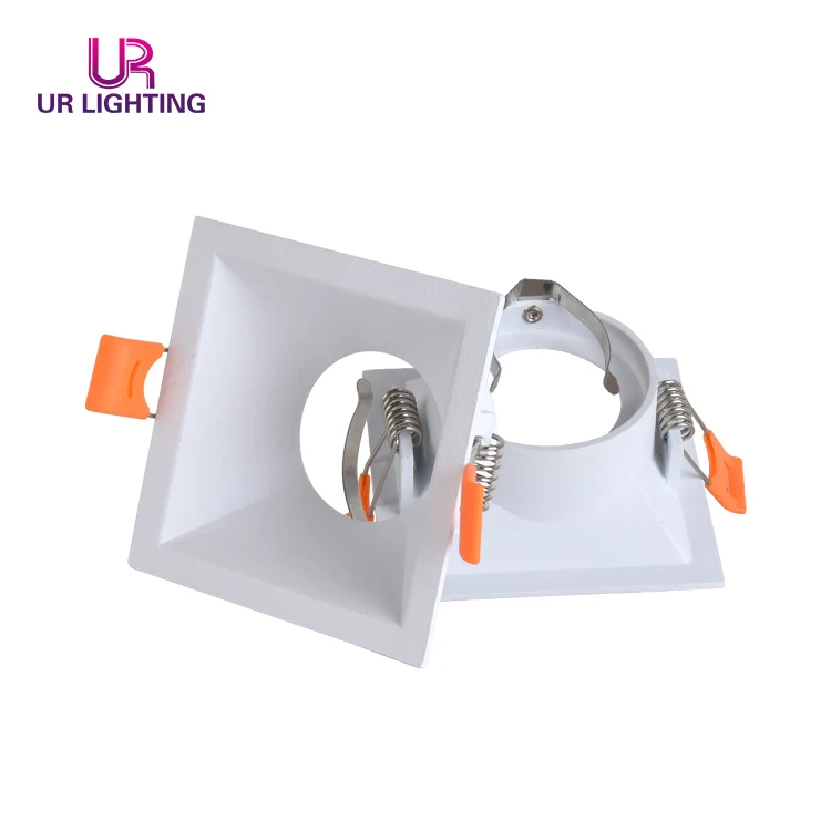 
New recessed GU10 aluminum white square shape fixture frame LED spot light housing 