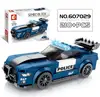 Plastic Children Famous car block Toys Gift building block bricks cycle racing kid car