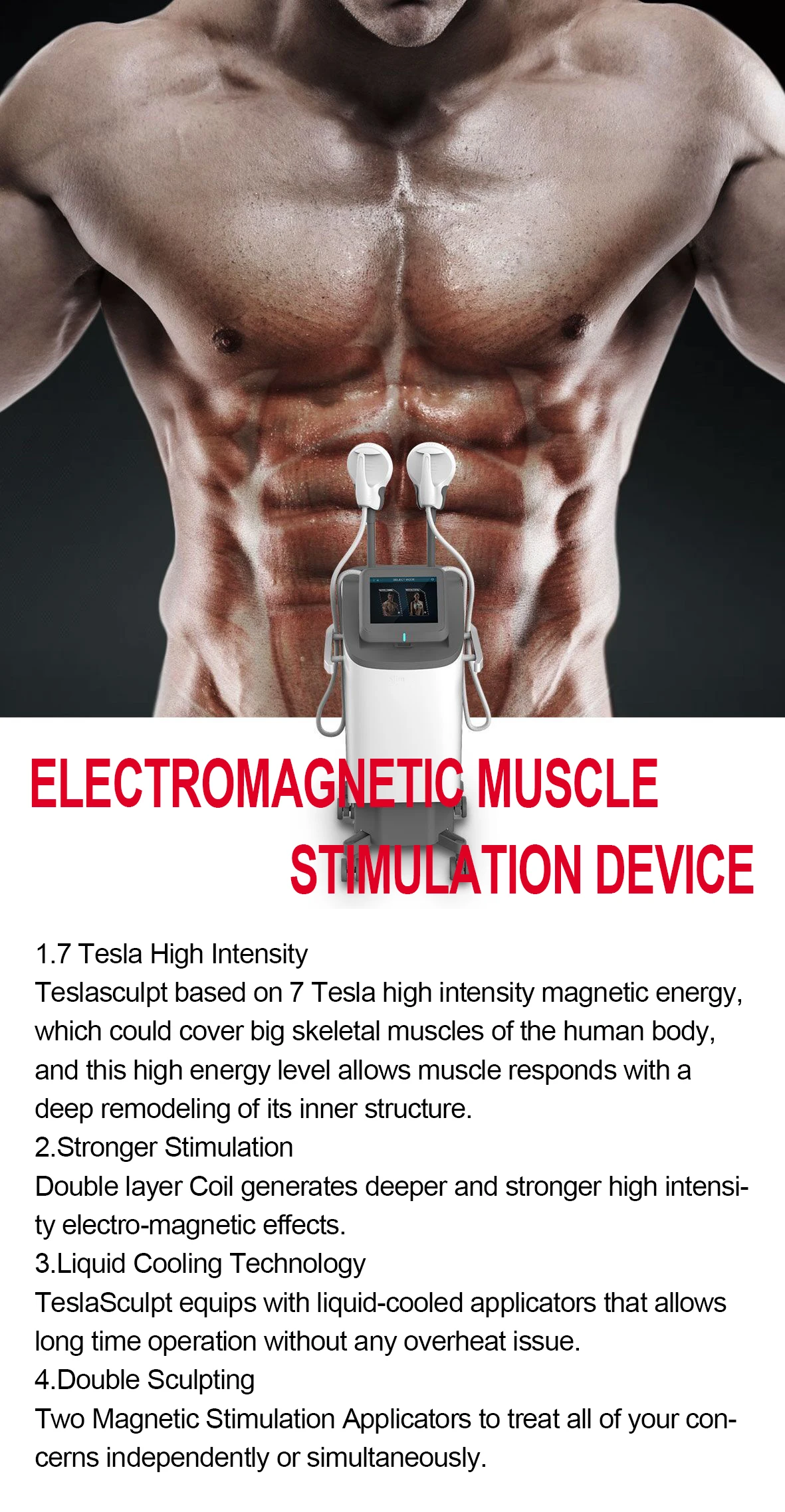 2020 Newest Weight Loss Slimming Ems Muscle Stimulator Em Sculpt