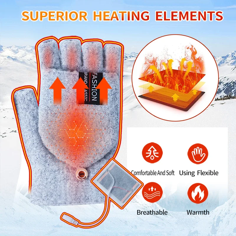 Fingerless Knitting Hands Warmer, USB, 5, Battery - detail 6