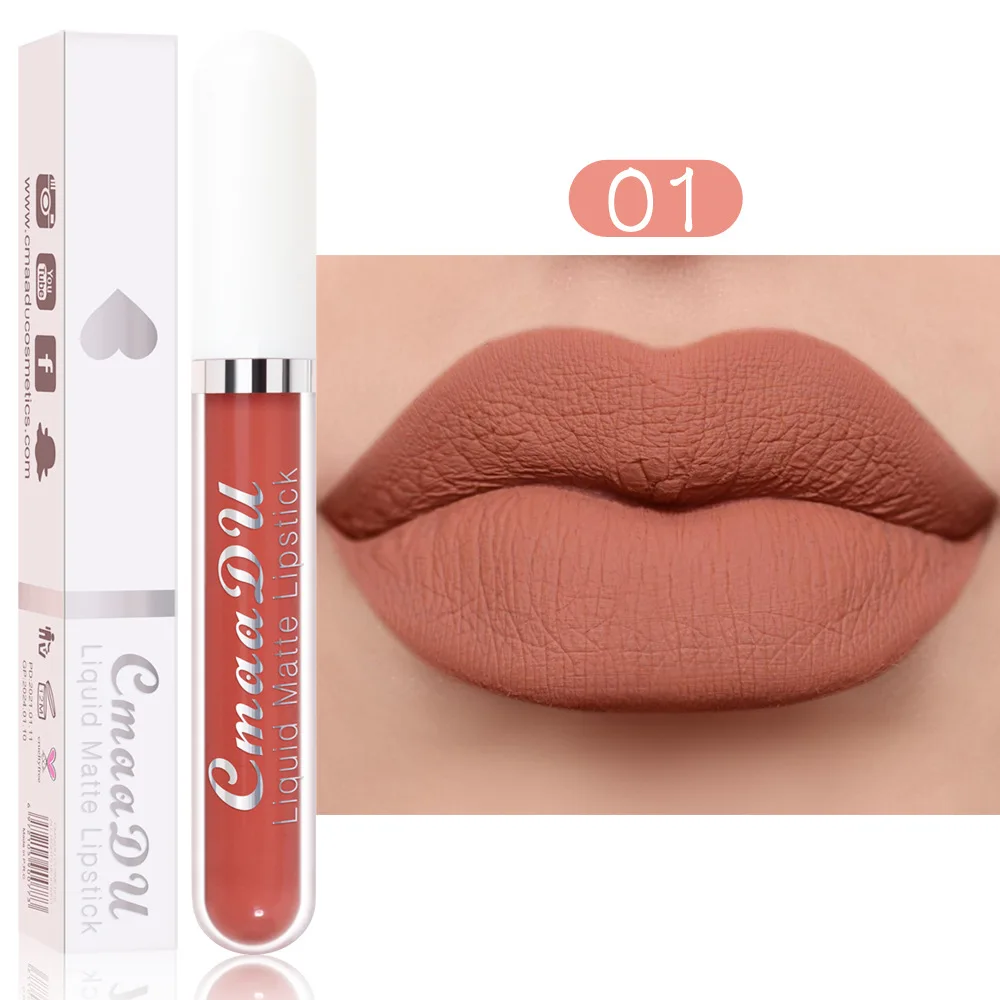 CmaaDu 18 Ultra Chic Colors Matte Waterproof Long-lasting Liquid Lipstick Vegan Cruelty-Free Lip Gloss for Makeup Vegan New Box