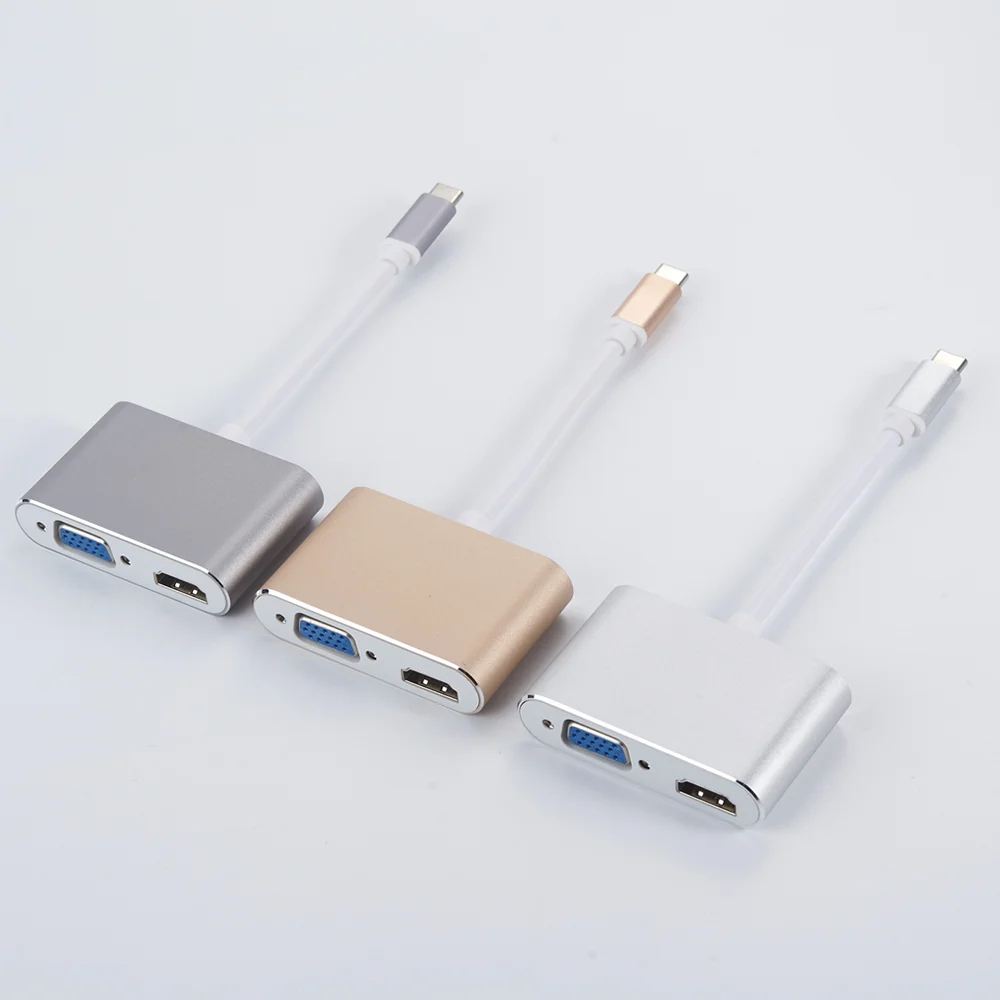 2020 Popular Aluminium Shell Multifunction 4K 1080P TYPE C TO VAG adapter for Computer and Mobile Phone - ANKUX.COM