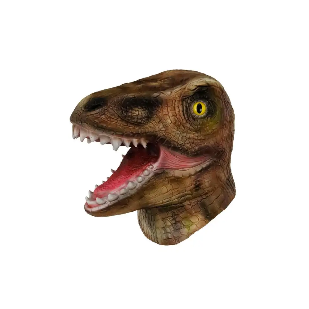 
Molezu Made in China Horrible Halloween Carnivorous Tyrannosaurus Dinosaur Latex Rubber Fire Dragon Mask for Carnival Party 