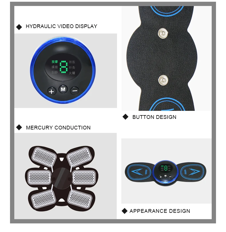 Abs Tens Electric/electrode Muscle Stimulator Ems Gel Pads Electrical