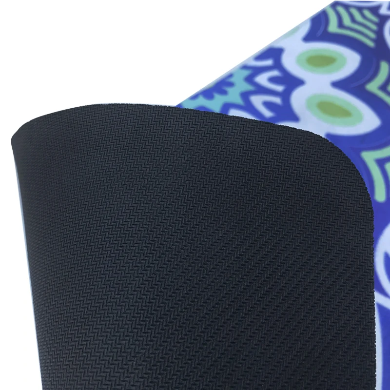 Yoga Mat Print Washable Comfortable Portable with Carrier Shoulder Carrying Belt Gym Tool