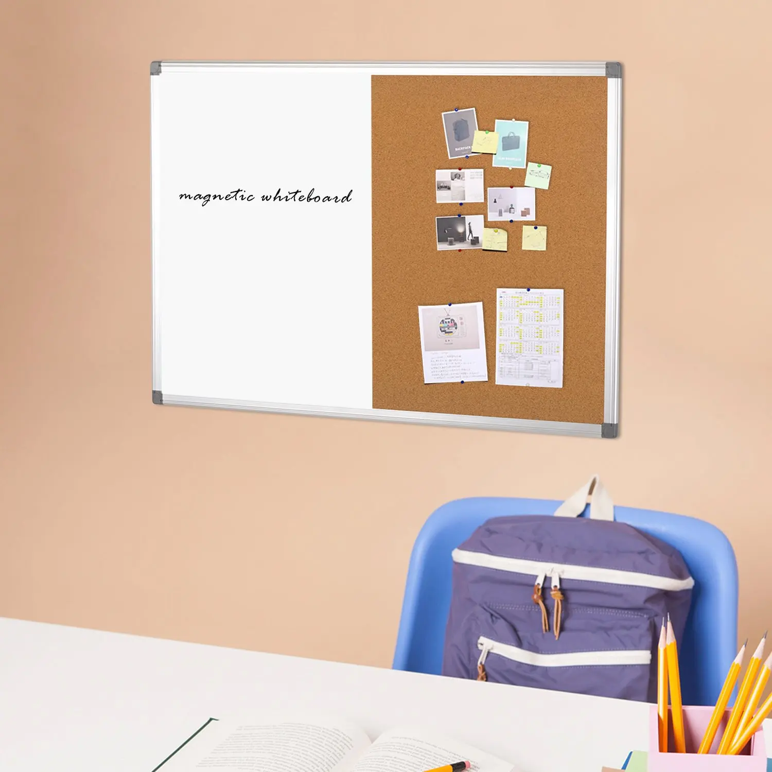 board combination,dry erase combination board,half whiteboard