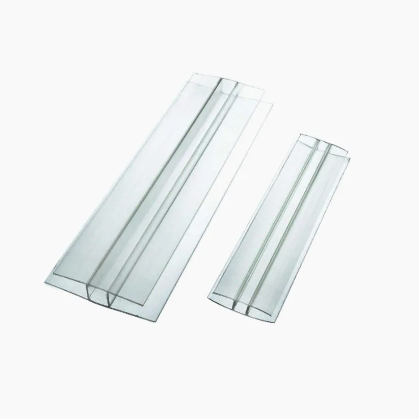 Nature clear polycarbonate joint up-down connector "H" clip of PC sheet