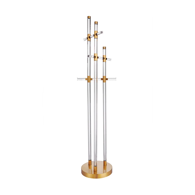 Modern Acrylic Coat Rack Clothes Hanger Standing Coat Rack Stand