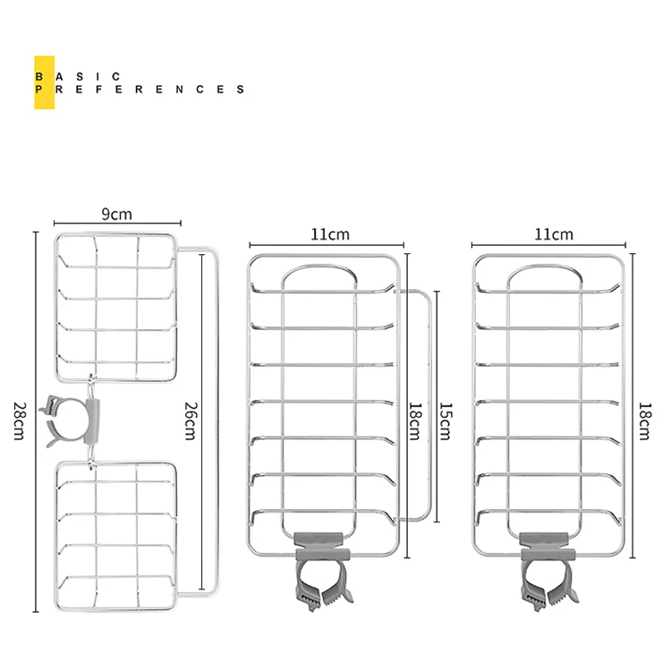 Kitchen sink faucet stainless steel drain sink rack bathroom sink storage rack for sale