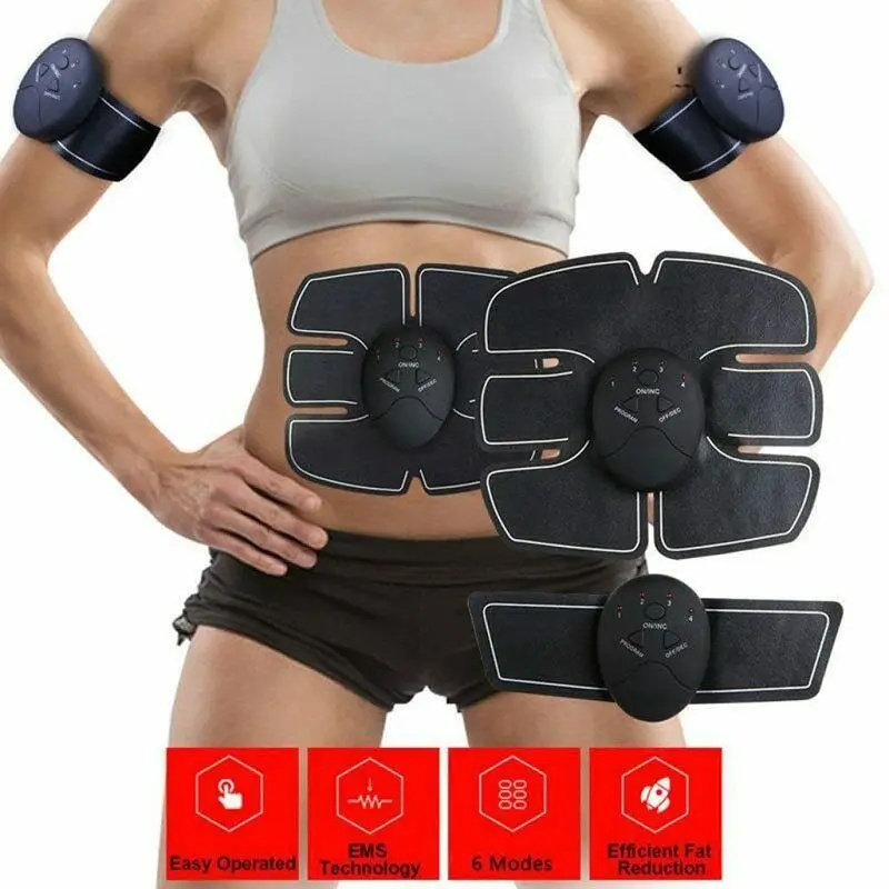 Ultimate EMS AB & Arms Muscle Simulator ABS Training Home  Abdominal Trainer Set 