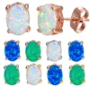 Oval embossed opal stud Fashion Gold Plated Bling Stud Earrings for lady women cocktail party wedding band ear ring jewelry