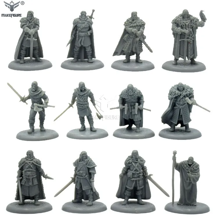 1 48 Scale Detail Board Game Figurines,Gray Color Custom Mini Pvc