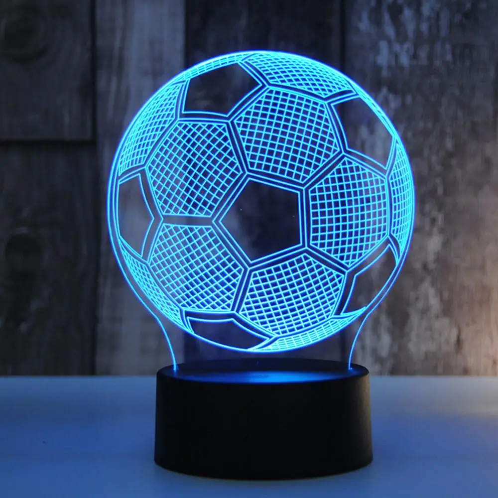 New 3D Soccer Ball night light 7 Color Tap Touch Control lamp lights LED Night light gift