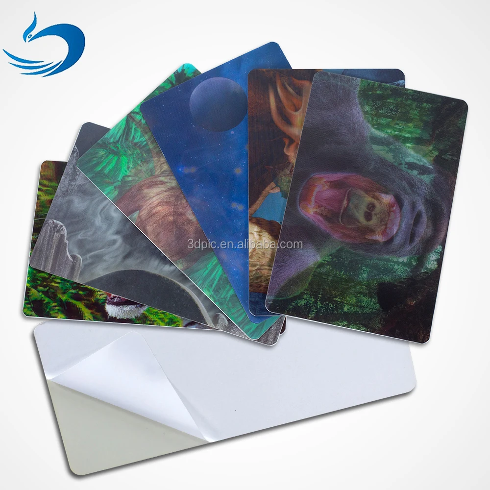Lenticular 0.6mm Thickness 3d Moving Sticker Custom 3d Lenticular Pet