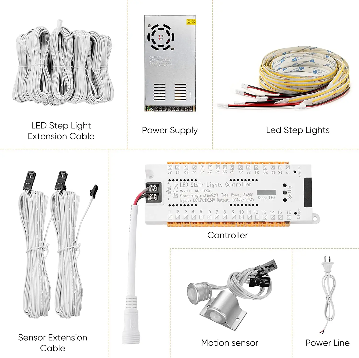 Oem Intelligent Motion Sensor Led Stair Lighting Controller Kit