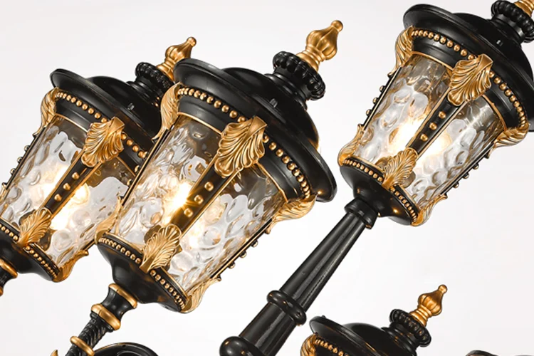 Factory European Style 2M 3M aluminum yard street garden pole light