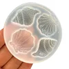 New type mirror flash shell silicone cake baking mold conch drop rubber accessories shell cellphone decoration material mold
