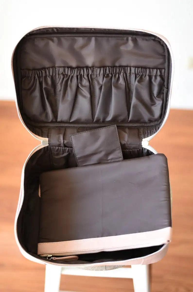 Waterproof zipper makeup pouch outdoor travel toiletry cosmetic bag