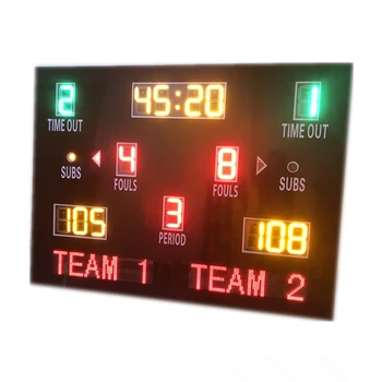 Small Model Digital Electronic Basketball Scoreboard With Team Name