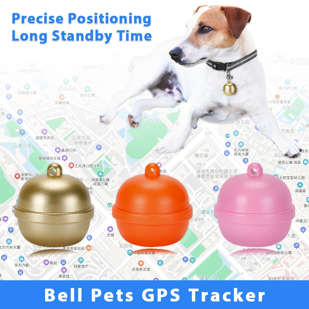 Unique bell shape waterproof GPS mini tracker for pet dog/cat/bird/wild animals, support free APP+PCB web tracking system